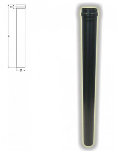 Elemento lineare Stufa Pellet cm. 50 acciaio al carbonio - Climaway