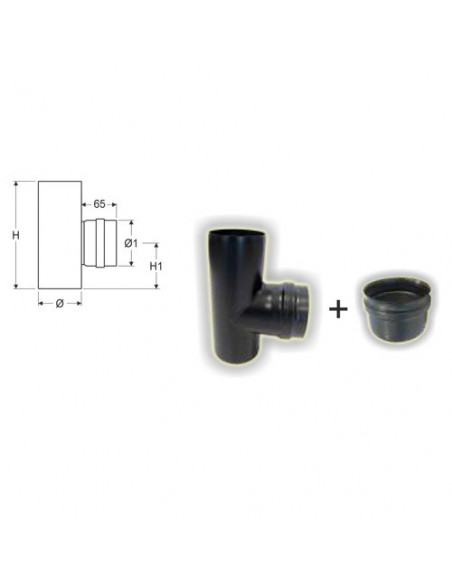 Kit scarico fumi interno per Stufa Pellet cm. 250 - Climaway