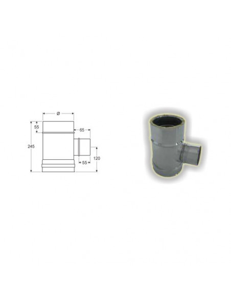 Kit scarico fumi interno/esterno per Stufa Pellet cm. 250 - Climaway