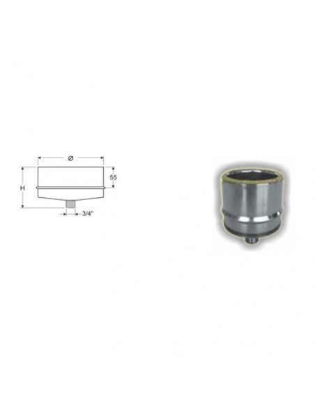 Kit scarico fumi interno/esterno per Stufa Pellet cm. 350 - Climaway