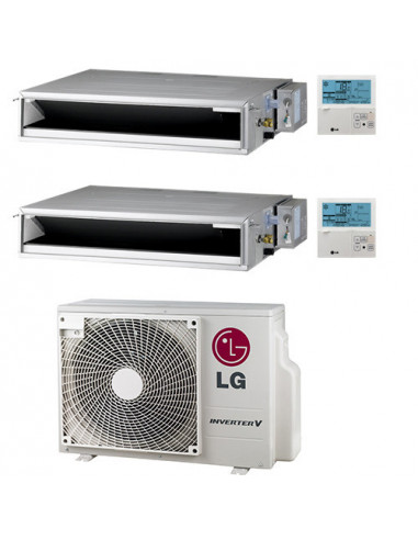 Climatizzatore Condizionatore LG Canalizzabile R32 Dual Split Inverter 9000 + 12000 BTU con U.E. MU2R15 NOVITÁ Classe A+++/A+...