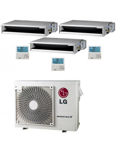 Climatizzatore Condizionatore LG Canalizzabile R32 Trial Split Inverter 9000 + 9000 + 12000 BTU con U.E. MU3R21 NOVITÁ Classe...