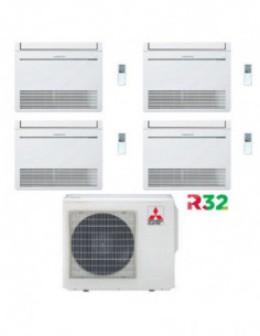 Climatizzatore Condizionatore Mitsubishi Pavimento Serie M MFZ-KT Quadri Split Inverter 9000 + 9000 + 9000 + 12000 BTU con U....