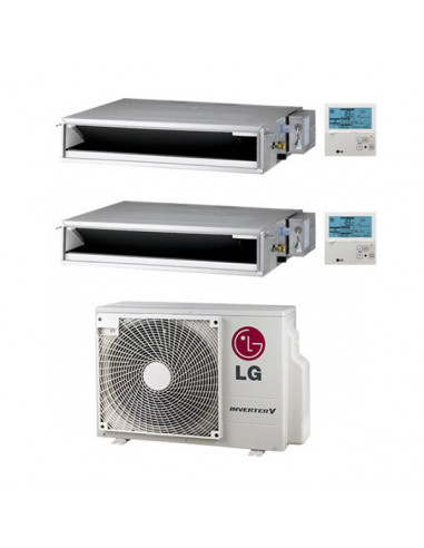 Climatizzatore Condizionatore LG Canalizzabile Dual Split Inverter 9000 + 9000 BTU con U.E. MU2M15 Classe A++/A+ - Climaway
