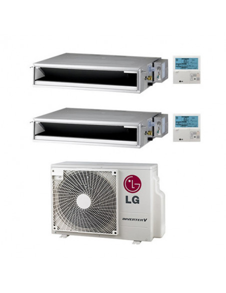 Climatizzatore Condizionatore LG Canalizzabile Dual Split Inverter 9000 + 9000 BTU con U.E. MU2M15 Classe A++/A+ - Climaway