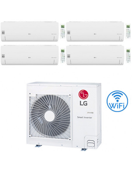 Climatizzatore Condizionatore LG Libero Smart R32 Wifi Quadri Split Dual Inverter 7000 + 7000 + 7000 + 12000 BTU con U.E. MU4...