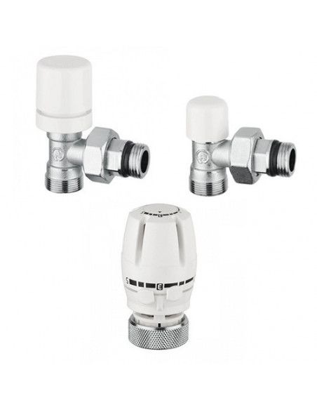 Kit Detentore, Valvola termostatica da 3/8 e comando termostatico - Climaway
