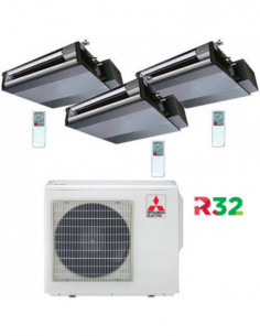 Climatizzatore Condizionatore Mitsubishi Canalizzabile R32 SEZ-M DA Trial Split Inverter 9000 + 9000 + 9000 BTU con U.E. MXZ-...