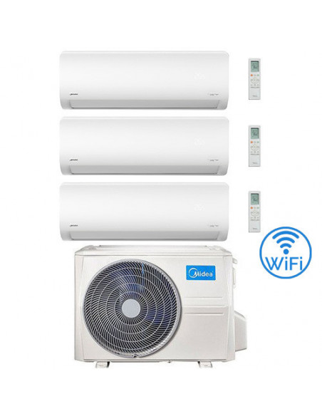 Climatizzatore Condizionatore Midea Xtreme WiFi R32 Trial Split 7000 + 7000 + 9000 BTU con U.E. M3OG-21HFN8-Q INVERTER Classe...