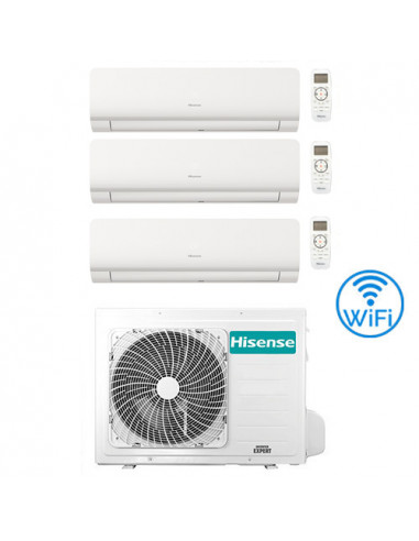Climatizzatore Condizionatore Inverter Hisense New Energy Wifi R32 Trial Split 9000 + 9000 + 9000 BTU con U.E. 3AMW52U4RJC Cl...