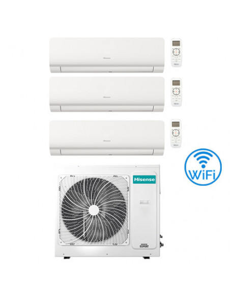 Climatizzatore Condizionatore Inverter Hisense New Energy Wifi R32 Trial Split 9000 + 9000 + 9000 BTU con U.E. 3AMW62U4RJC Cl...