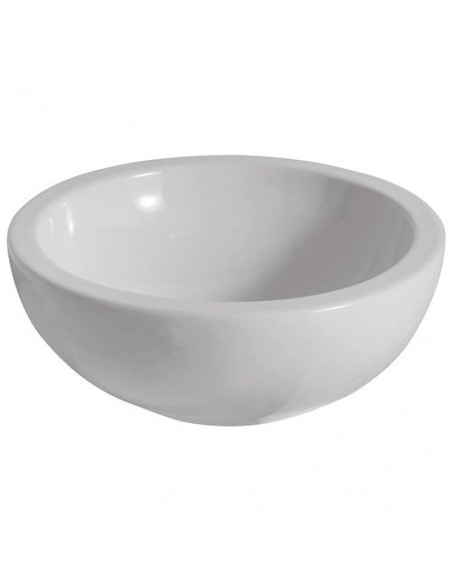 Lavabo Globo Serie Forty 3 Per rubinetteria a muro o su piano 42x42 Cod. SC042.BI - Climaway