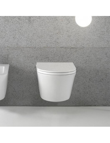 Vaso sospeso Globo Serie Forty 3 con sistema di fissaggio dal basso nascosto Cod. FOS03.BI - Climaway