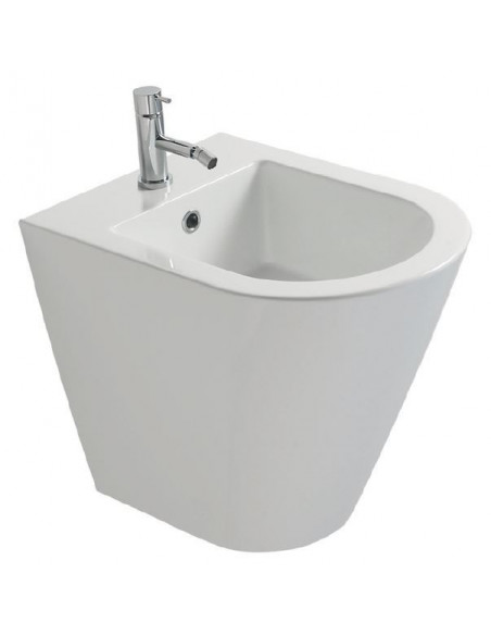 Bidet a pavimento Globo Serie Forty 3 monoforo con sistema di fissaggio filo parete Cod. FO010.BI - Climaway