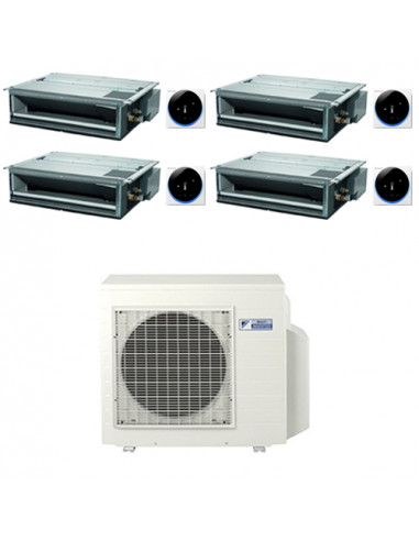 Climatizzatore Condizionatore Daikin Canalizzabile a Media Prevalenza Serie FDXM-F9 R32 Quadri Split Inverter 9000 + 9000 + 9...