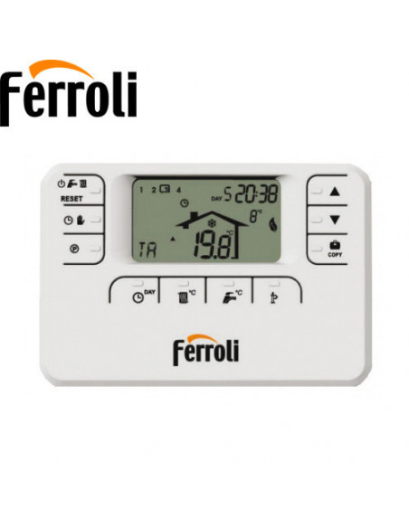 Romeo Cronotermostato digitale settimanale per caldaie Ferroli - Climaway
