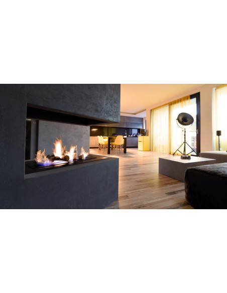 Bruciatore rettangolare a bioetanolo 2lt MaisonFire colore nero - Climaway
