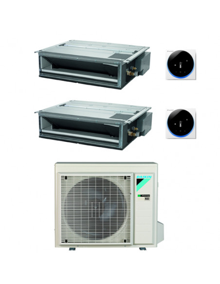 Climatizzatore Condizionatore Daikin Canalizzabile a Media Prevalenza Serie FDXM-F9 R32 Dual Split Inverter 9000 + 12000 BTU ...