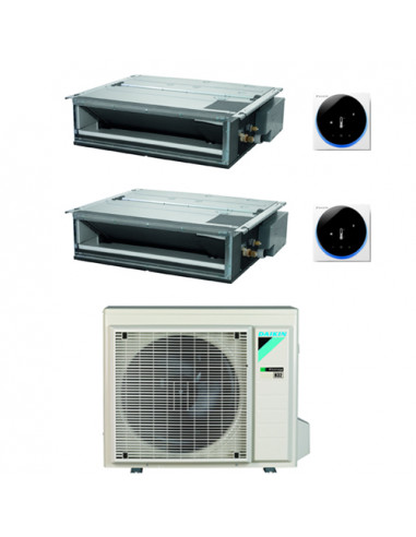 Climatizzatore Condizionatore Daikin Canalizzabile a Media Prevalenza Serie FDXM-F9 R32 Dual Split Inverter 9000 + 18000 BTU ...