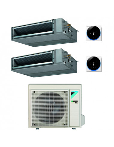 Climatizzatore Condizionatore Daikin Canalizzabile a Media Prevalenza Serie FBA-A9 R32 Dual Split Inverter 12000 + 18000 BTU ...