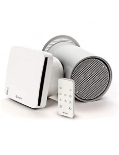 Unità di ventilazione "Master" a parete Aspirvelo Air Ecocomfort 160 RF con recuperatore di calore e griglia esterna con tele...