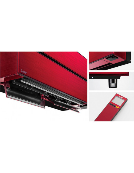 Climatizzatore Condizionatore Mitsubishi Inverter Unità Interna a parete per multisplit serie Kirigamine Style Rosso Wifi 900...