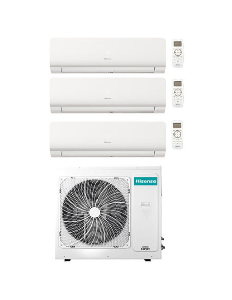 Climatizzatore Condizionatore Inverter Hisense New Energy Wifi R32 Trial Split 9000 + 9000 + 9000 BTU con U.E. 3AMW62U4RJC Cl...
