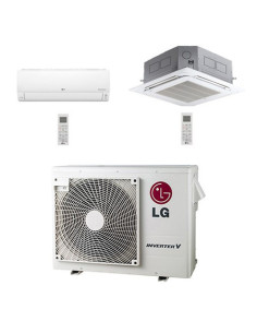 Climatizzatore Condizionatore LG Deluxe UV Nano + Cassetta 4 vie R32 Dual Split Inverter 12000 + 12000 BTU con U.E. MU4R25 NO...
