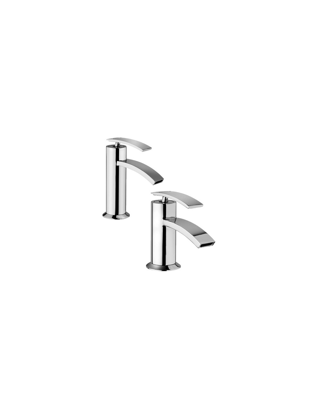 Miscelatore lavabo a muro cromato lucido Torre