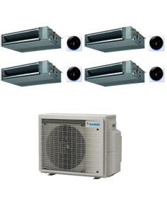 Climatizzatore GARANZIA ITALIA Daikin Canalizzabile a Media Prevalenza Serie FBA-A9 R32 Quadri Split Inverter 12000 + 12000 +...