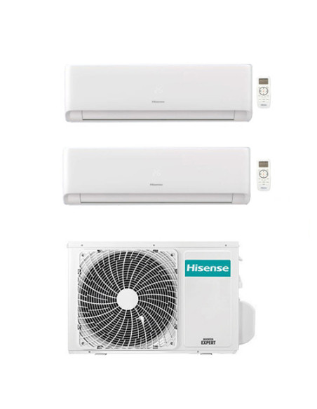 Climatizzatore Condizionatore Inverter Hisense Energy Ultra Ecosense Wifi R32 Dual Split 7000 + 7000 BTU con U.E. 2AMW35U4RGC...