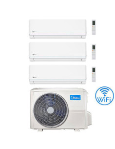 Climatizzatore Condizionatore Midea Evolution R32 WiFi Trial Split 9000 + 12000 + 12000 BTU con U.E. M3OA-27HFN8-Q INVERTER C...
