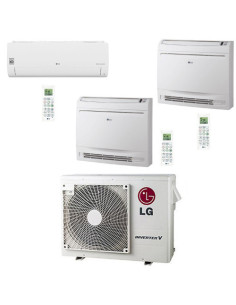 Climatizzatore Condizionatore LG Libero Smart Wifi più Console R32 Trial Split Inverter 9000 + 12000 + 12000 BTU con U.E. MU3...