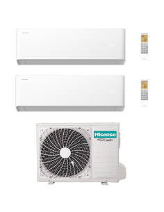 Climatizzatore Condizionatore Hisense Uni HB Wifi R32 Dual Split Inverter 7000 + 7000 BTU con U.E. 2AMW42U4RGC Classe A++/A+ ... 2