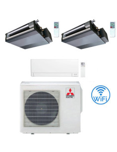 Climatizzatore Condizionatore Mitsubishi Canalizzabile + MSZ-AY R32 SEZ-M DA Trial Split Inverter 9000 + 9000 + 9000 BTU con ...
