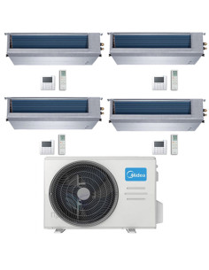 Climatizzatore Condizionatore Midea Canalizzato Quadri 9000 + 9000 + 9000 + 18000 BTU con U.E. M4O-36FN8-Q INVERTER Classe A+...