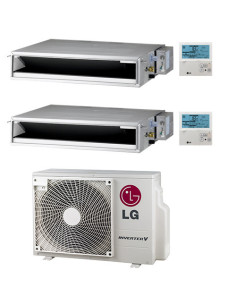 Climatizzatore Condizionatore LG Canalizzabile R32 Dual Split Inverter 12000 + 24000 BTU con U.E. MU4R27 NOVITÁ Classe A++/A+...