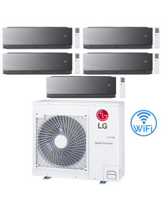 Climatizzatore Condizionatore LG Artcool Mirror AI Air R32 Wifi Penta Split inverter 9000 + 9000 + 9000 + 9000 + 12000 BTU co...