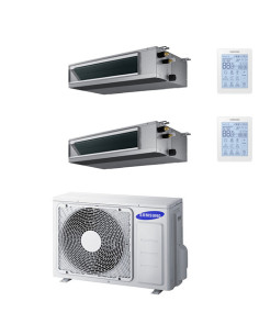Climatizzatore Condizionatore Samsung Canalizzabile bassa / media prevalenza Dual split Inverter R32 12000 + 18000 BTU AJ068T... 2