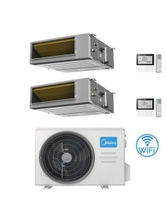 Climatizzatore Condizionatore Midea Canalizzato A7 Dual Split Inverter 9000 + 18000 BTU con U.E. M3OA-27HFN8-Q Classe A++/A+ ...