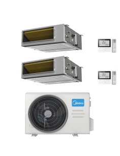 Climatizzatore Condizionatore Midea Canalizzato A7 Dual Split Inverter 18000 + 18000 BTU con U.E. M4O-36FN8-Q Classe A++/A+ -... 2