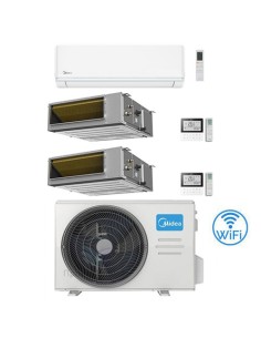 Climatizzatore Condizionatore Midea Evolution + Canalizzato A7 R32 WiFi Trial Split Inverter 9000 + 12000 + 18000 BTU con U.E...