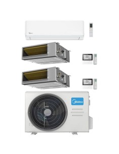 Climatizzatore Condizionatore Midea Evolution + Canalizzato A7 R32 WiFi Trial Split Inverter 9000 + 12000 + 18000 BTU con U.E... 2