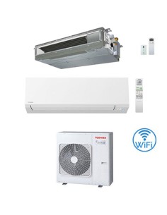 Climatizzatore Condizionatore Toshiba Canalizzabile + Shorai Edge R32 Dual Split Inverter 16000 + 16000 (15000 + 15000) BTU c...