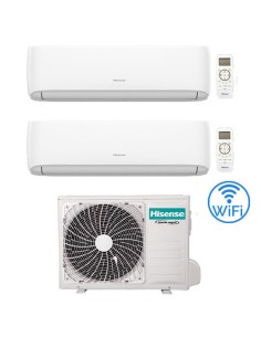 Climatizzatore Condizionatore Hisense New Comfort con Wifi R32 Dual Split Inverter 12000 + 12000 BTU con U.E. 2AMW52U4RXC Cla...