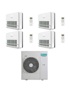 Climatizzatore Condizionatore Hisense Console R32 Quadri Split Inverter 9000 + 9000 + 12000 + 12000 BTU con U.E. 5AMW125U4RTA...