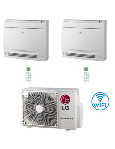 Climatizzatore Condizionatore LG Console WIFI R32 Dual Split Standard Inverter 12000 + 12000 BTU con U.E. MU4R25 NOVITÁ Class...
