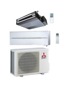 Climatizzatore Condizionatore Mitsubishi Canalizzabile + Kirigamine Style WiFi Bianco R32 SEZ-M Dual Split Inverter 12000 + 1... 2