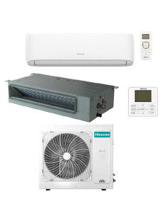 Climatizzatore Condizionatore Hisense Hi comfort WiFi + Canalizzabile R32 Dual Split Inverter 18000 + 18000 BTU con U.E. 5AMW...