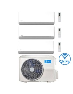 Climatizzatore Condizionatore Midea Breezeless-E Wifi R32 Trial Split 9000 + 9000 + 9000 BTU con U.E. M3OG-21HFN8-Q INVERTER ...